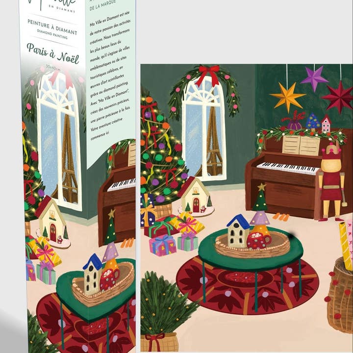 Paris à Noël – Peinture en Diamant pour la vente par Ma Ville en Diamant
