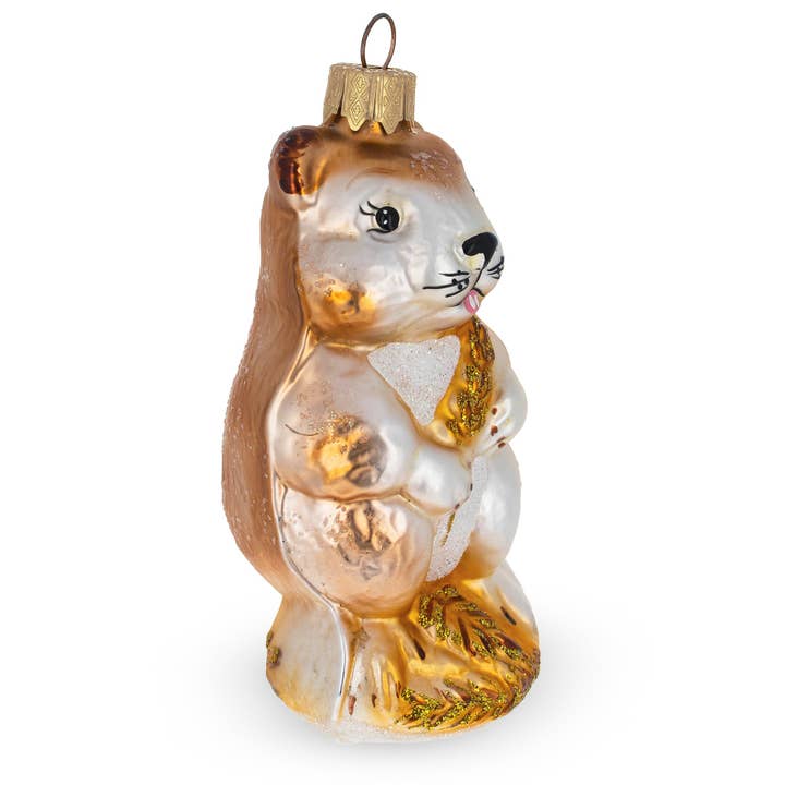 BestPysanky - Wholesale Ornament - Hamster with Wheat Glass Ornament1