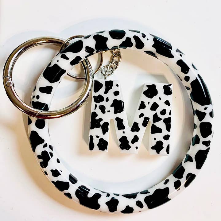 Black & White Cow Print Bracelet Set for wholesale by Shop Drip Express