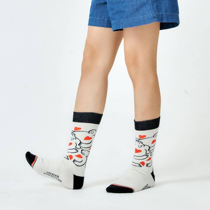 Love is Love Crew Socks | People & Heart | Soft Combed Cotton for wholesale by Ohana Sunshine