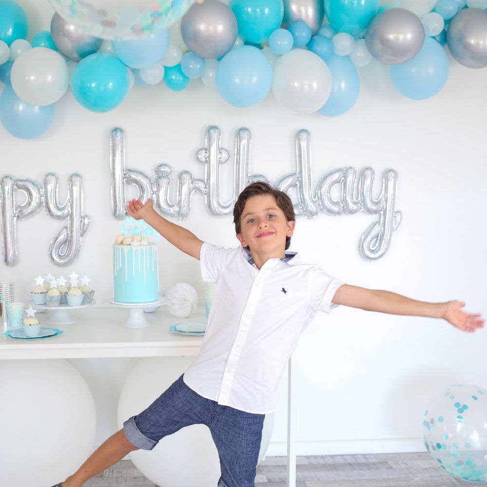 Illume Partyware - Wholesale DIY Craft Kit - Balloon Garland Kit DIY- Blue & Silver5