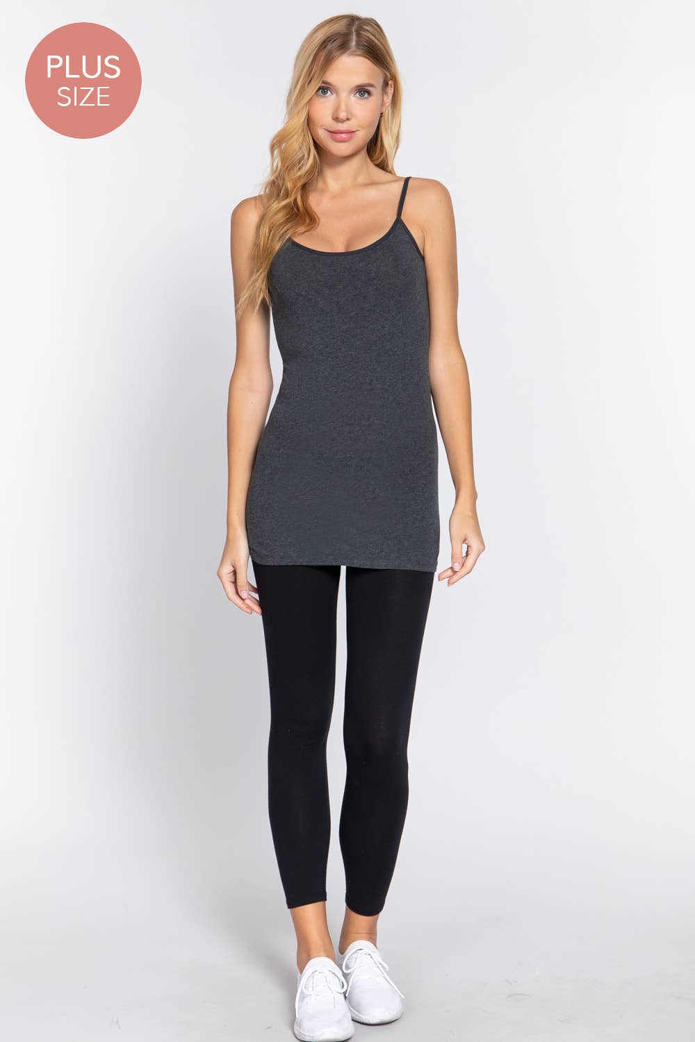 Active Basic | Active USA - Vente Caraco – femme - [GRANDE TAILLE] Camisole Basique avec Bretelles Spaghetti Réglables28