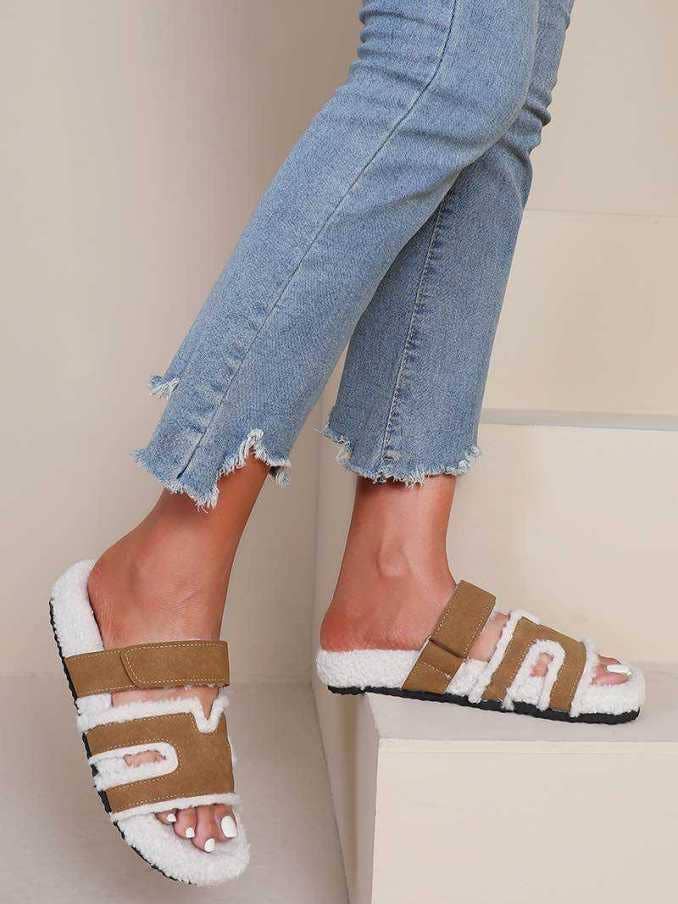 Mule flat slipper with fur 85XQ for wholesale by Joia Paris