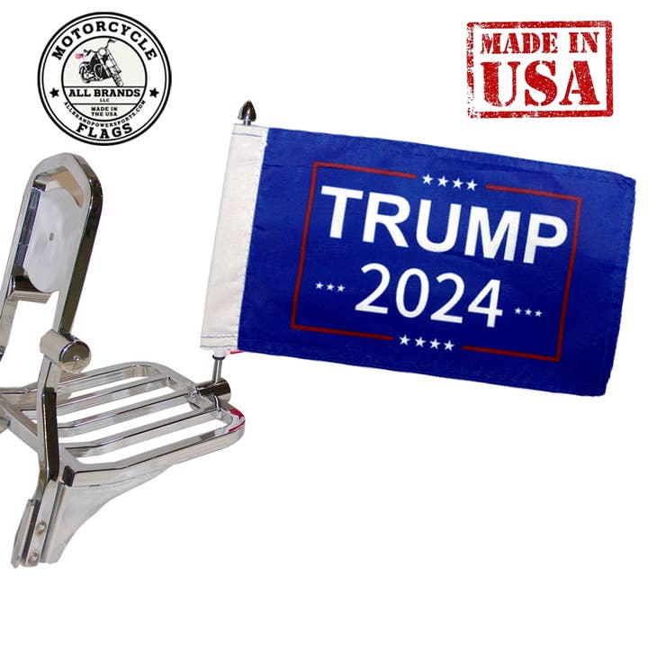 Trump 2024 6x9 Motorcycle Biker Flag for wholesale by All Brands LLC