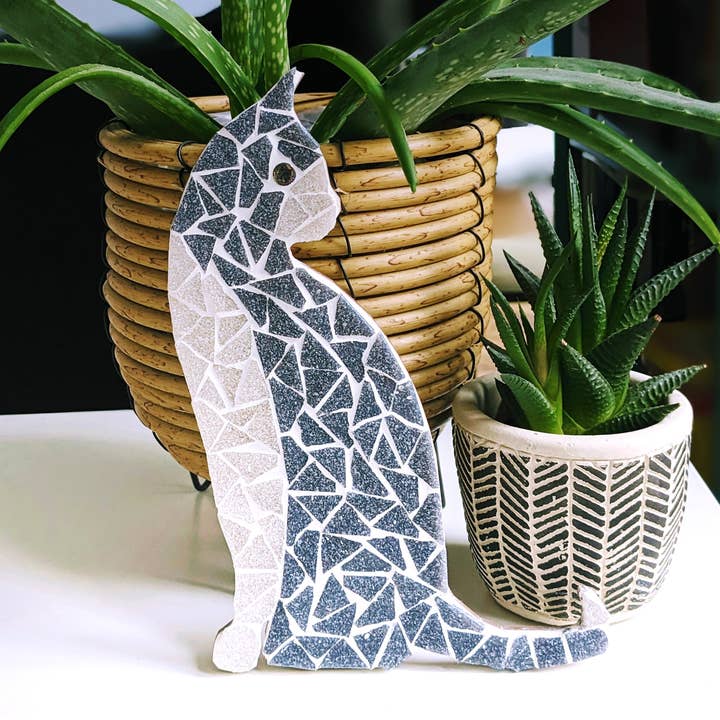 Grey Cat Mosaic Kit for wholesale by Montet Designs