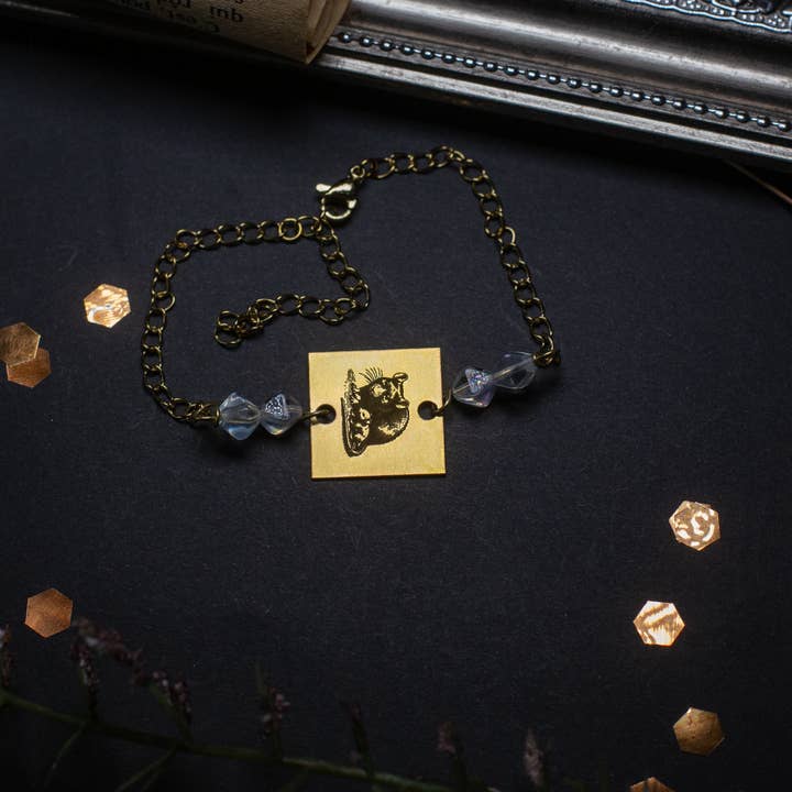 bracelet gourmette rat en laiton pour la vente par noemie zomby