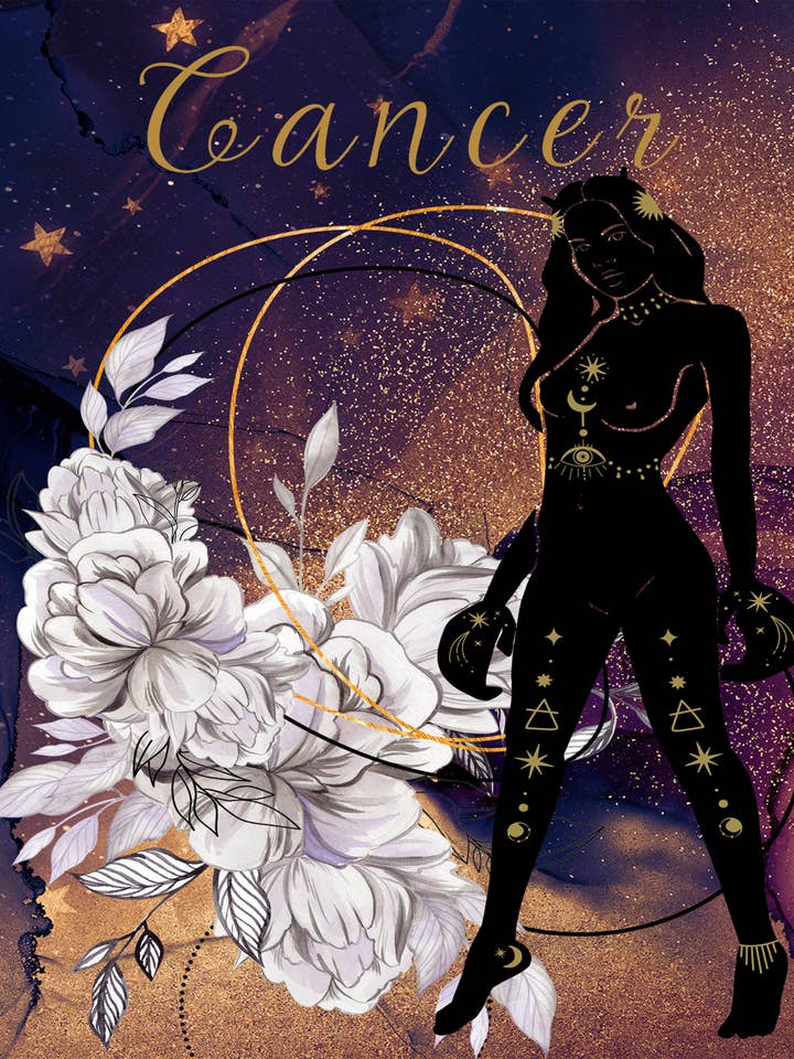 CANCER CELESTIAL ZODIAC MÄDCHEN 8X10 KUNSTDRUCK LEO für den Großhandel von Soraya Moon Co.