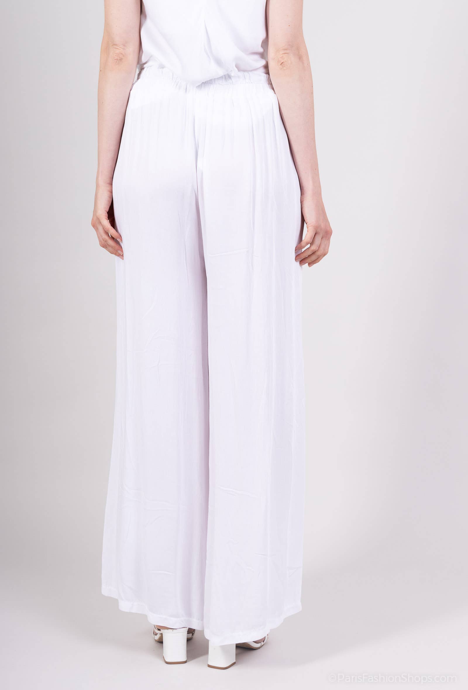 L'Emotion – wholesale Pants – Women's – Wide Fluid Pants with Elastic Waist 100% Viscose3