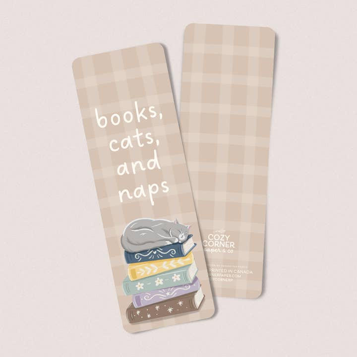 Bøger, katte og lur hyggeligt bogmærke for engroshandel hos Little Willow