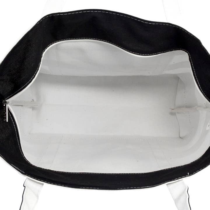 Dalix - Wholesale Tote bag – Women's - DALIX Womens Personalized Striped Tote Bag Black Letter A-Z5