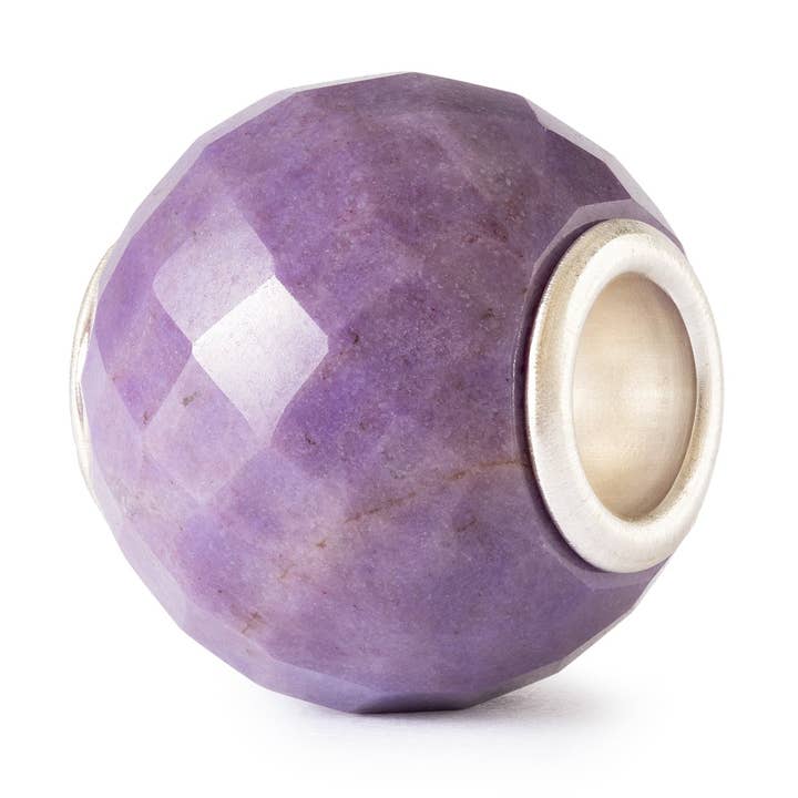 Round Purple Jade Facet Bead for wholesale by Trollbeads UK