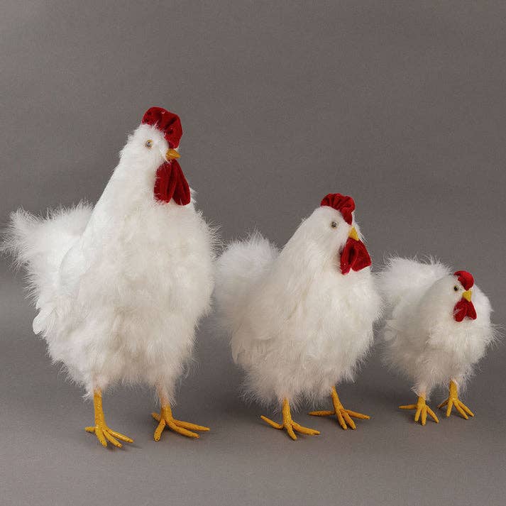 Zucker Feather Products - Vente Figurine décorative - Décoration Coq de Ferme Blanche2
