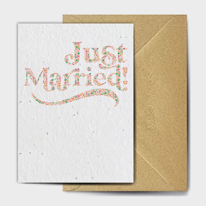 Just Dotting Married for wholesale by The Seed Card Company