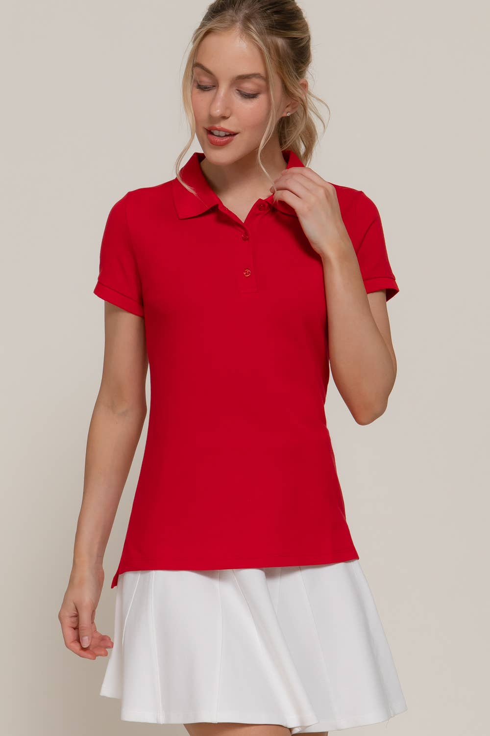 Active Basic | Active USA - Wholesale Polo - Women's - Short Sleeve Classic Pique Polo Top6