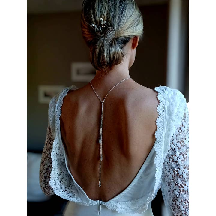 L'atelier du 6 - Wholesale Y-Neck/Lariat Necklace - CLÉO- Removable back necklace for wedding dress2