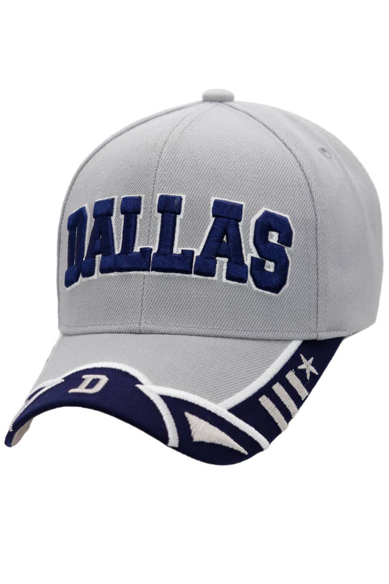 Cap Zone - Wholesale Baseball Cap - Unisex - Dallas Logo Embroidered Twill Acrylic Baseball Cap9