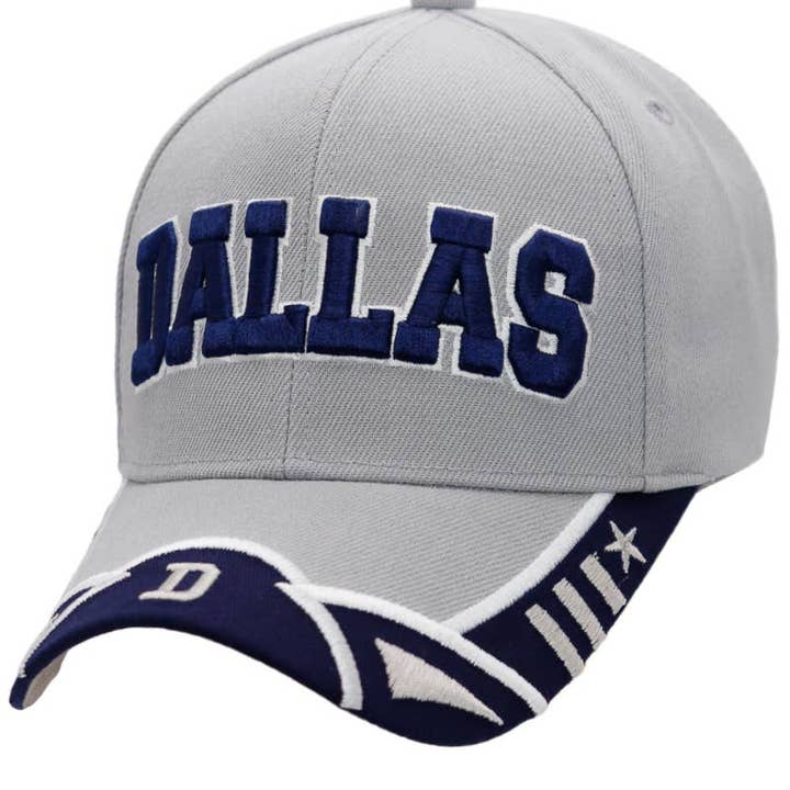 Cap Zone – Engroshandel Baseballkasket - Unisex – Dallas Logo broderet twill akryl baseballkasket9