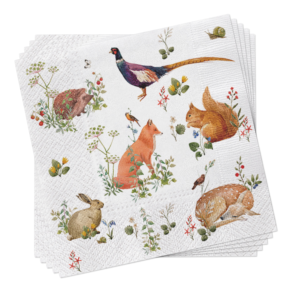 European Excellency - Wholesale Disposable Napkin - Wild Forest Animals Paper Lunch Napkins2