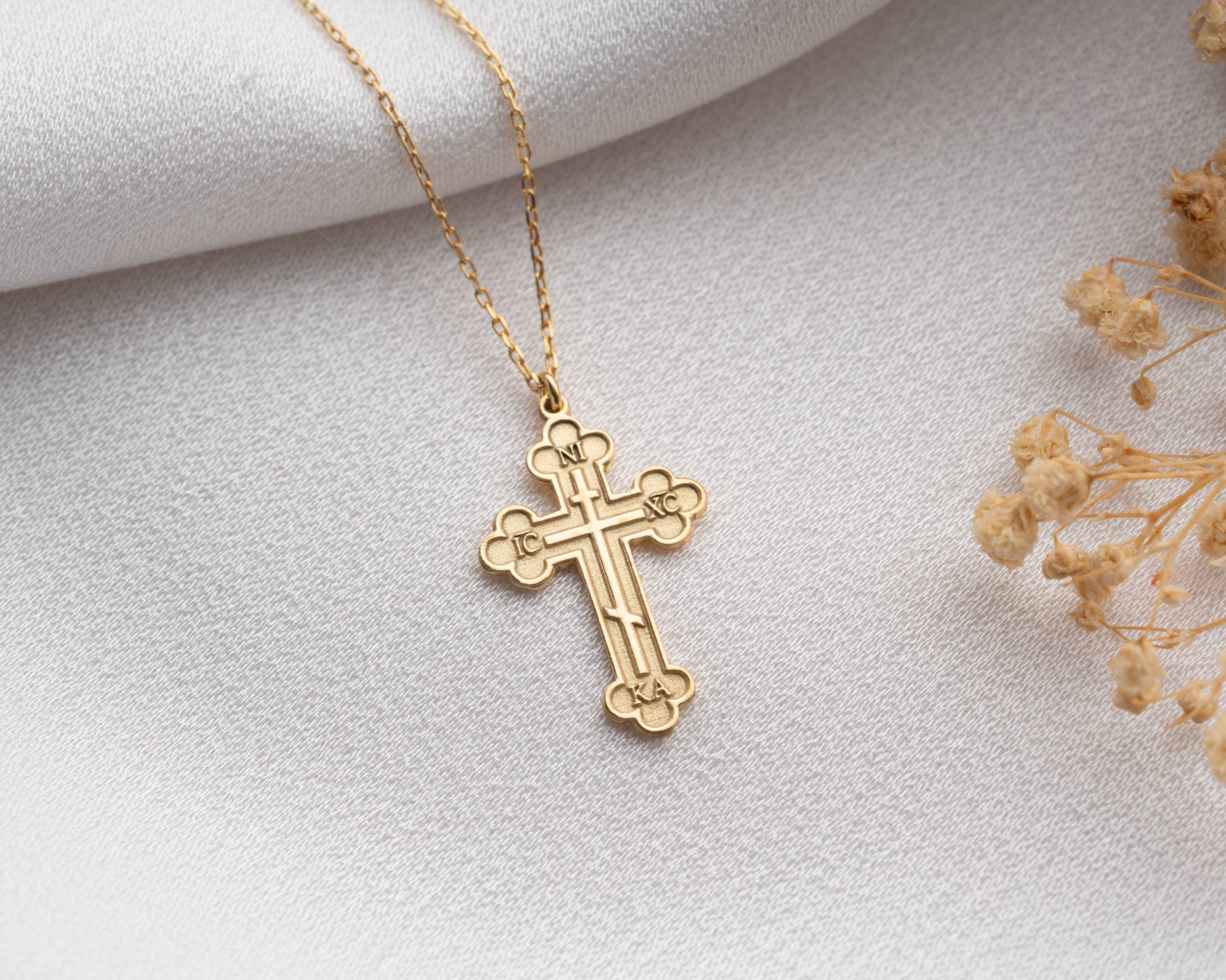 Tina Custom Jewelry - Wholesale Pendant/Charm Necklace - Orthodox Cross Necklace, Baptism Cross Necklace, IC XC NIKA4