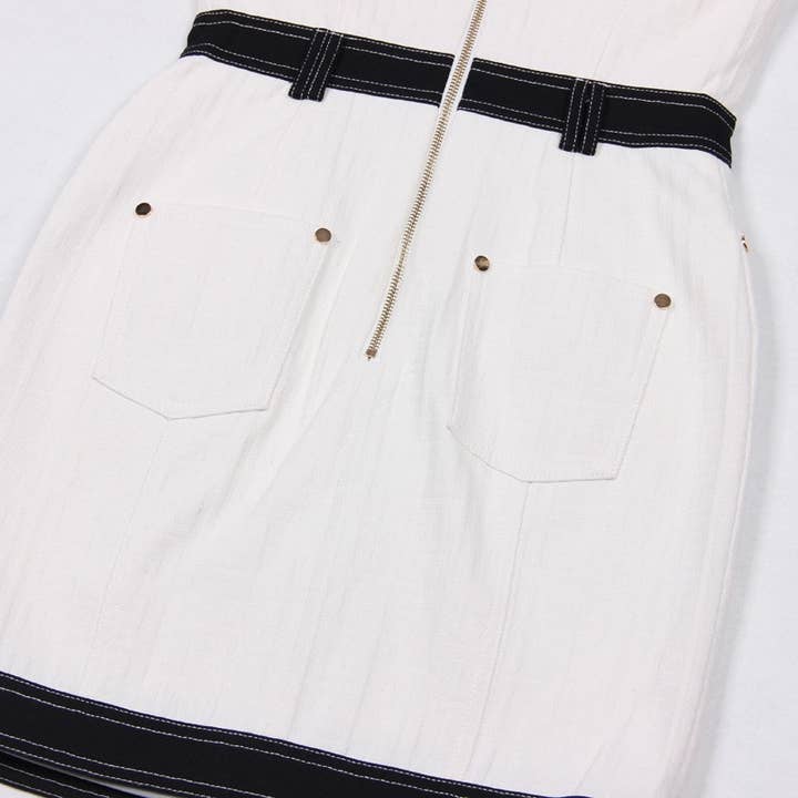 Productseeker - Wholesale Dress - Women's - DR038 Short-sleeved Dress With Gold Buttons15