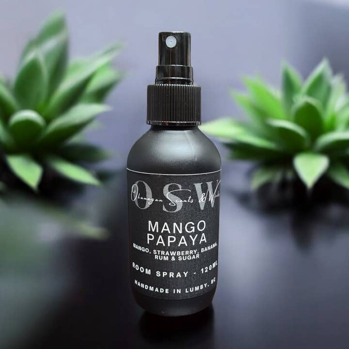 Okanagan Scents & Wicks Ltd. - Wholesale Room & Linen Spray - Mango Papaya Room Spray 120ml0