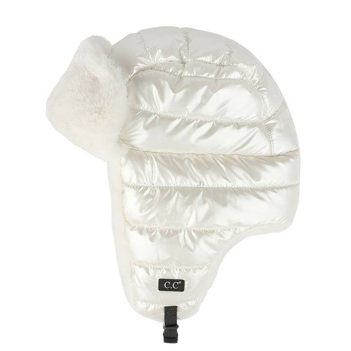 Fashion City - Wholesale Trapper/Bomber Hat - Women's - Metallic Puff Trapper Hat2