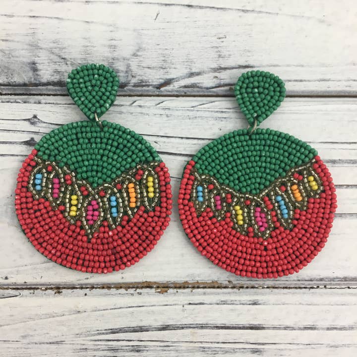 XMAS ornament and lights earrings for wholesale by SongLily