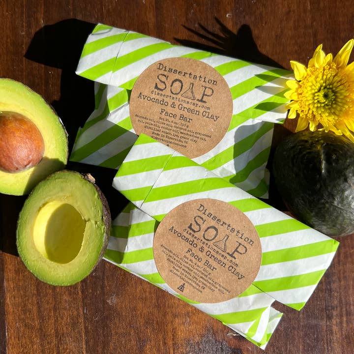 Avocado Green Clay ansigtssæbe for engroshandel hos Dissertation Soap