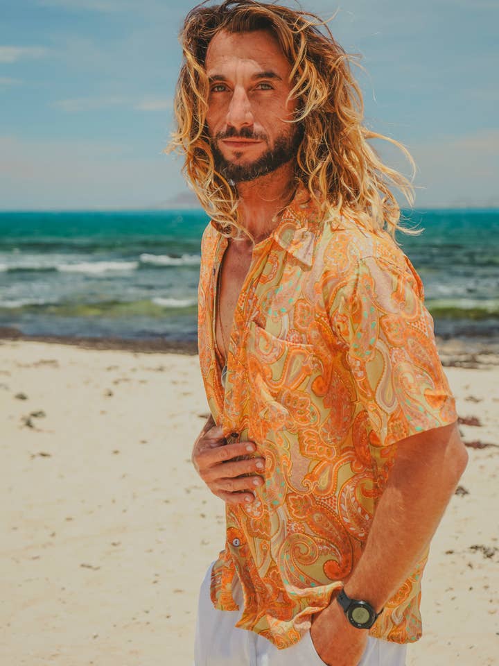 Camisas, imitação de seda por atacado de Arena Formentera