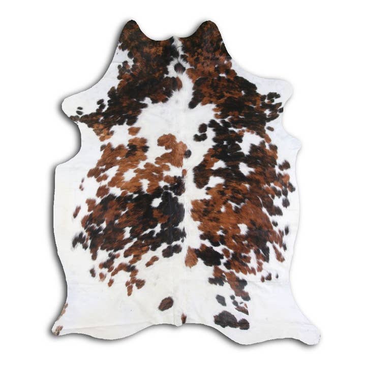 Exotic Tricolor Jumbo Cowhide Size 7-8 ft big för wholesale av Western Linens