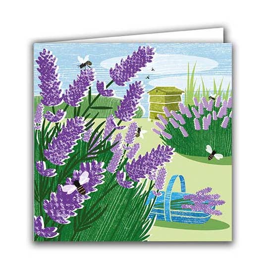 Blank Greeting Card "Lavender Garden" for wholesale by Silver Birch Cards