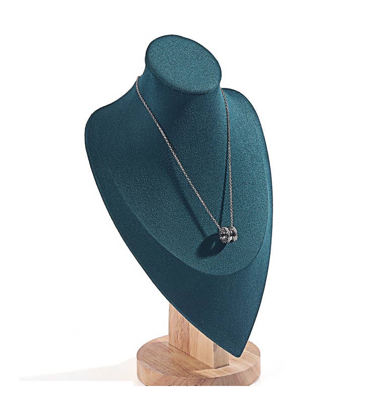 Zakka - Wholesale Jewelry Stand & Display - Velvet Green Neck Form Necklace Jewelry Display 3 Sizes 0