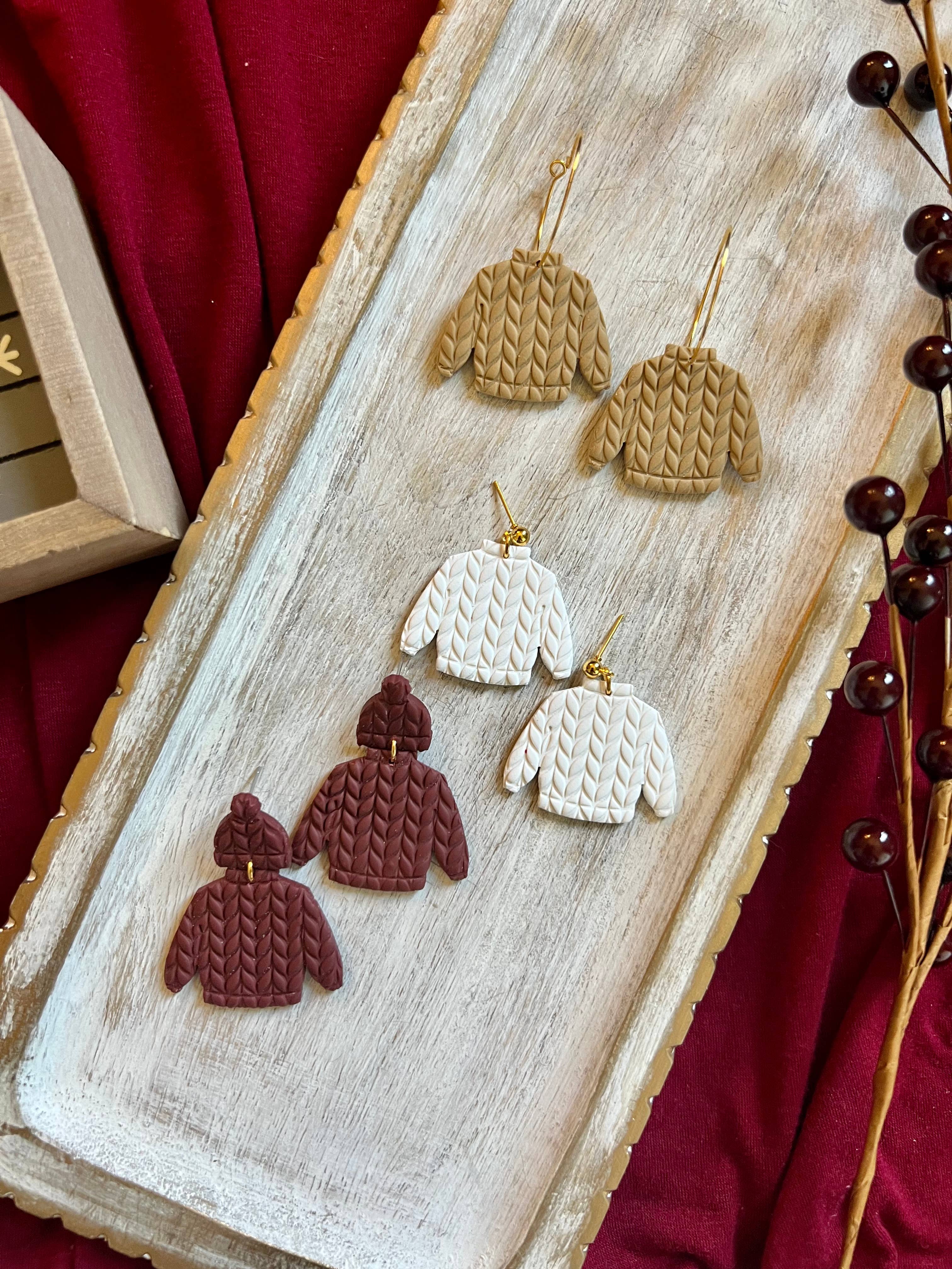 SeizeTheClayJewelry - Venta al por mayor Pendientes colgantes - Pendientes Sweater Clay1