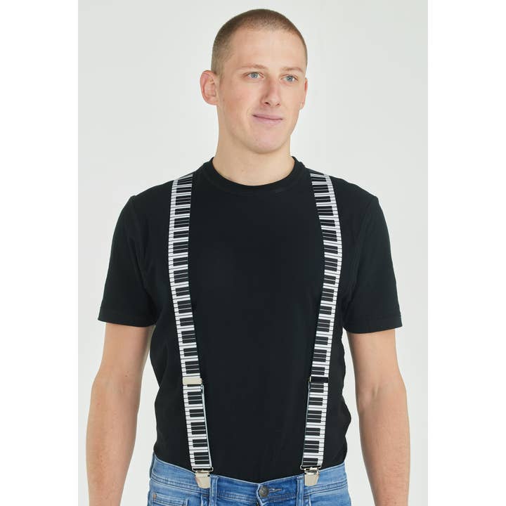 Pierre Mouton – Großhandel Hosenträger – Unisex – Pierre Mouton Herren Hosenträger mit Klaviertastatur, 120 cm, handgefertigt2