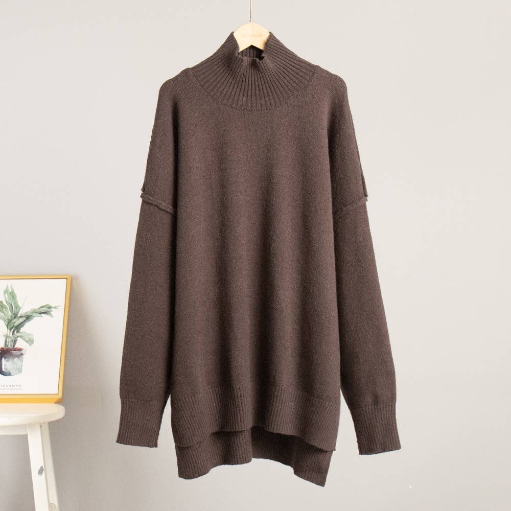 Hope & Sunshine - Vente Ensemble de vêtements d'intérieur – femme - Ensemble pull à col roulé en maille épaisse et pantalon2