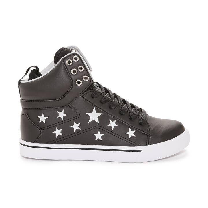 Pastry Pop Tart Star Youth Sneaker in Black/Silver for wholesale by Pastry