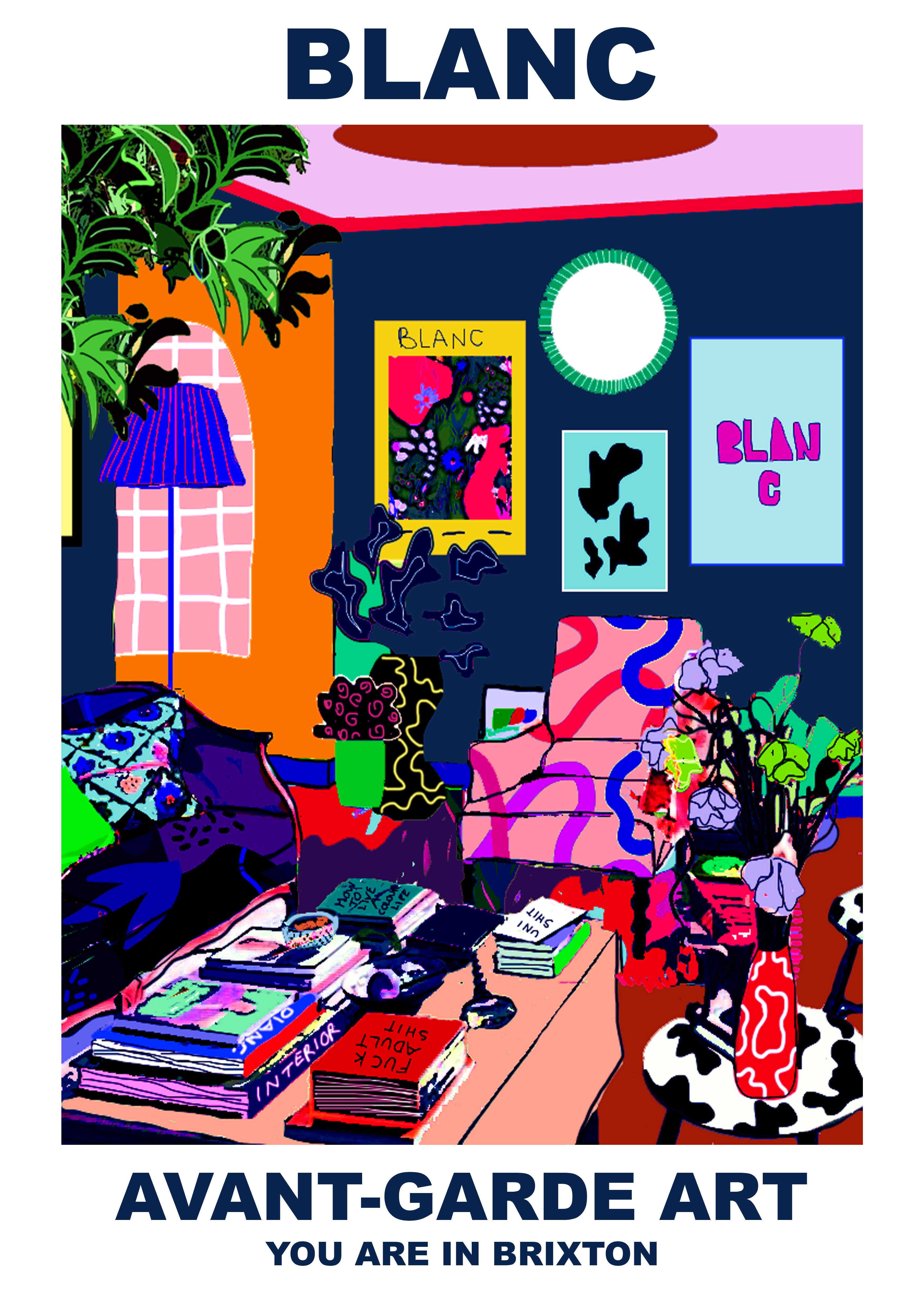 BLANC Prints UK - Wholesale Art Print - A Brixton Home A3 Print1