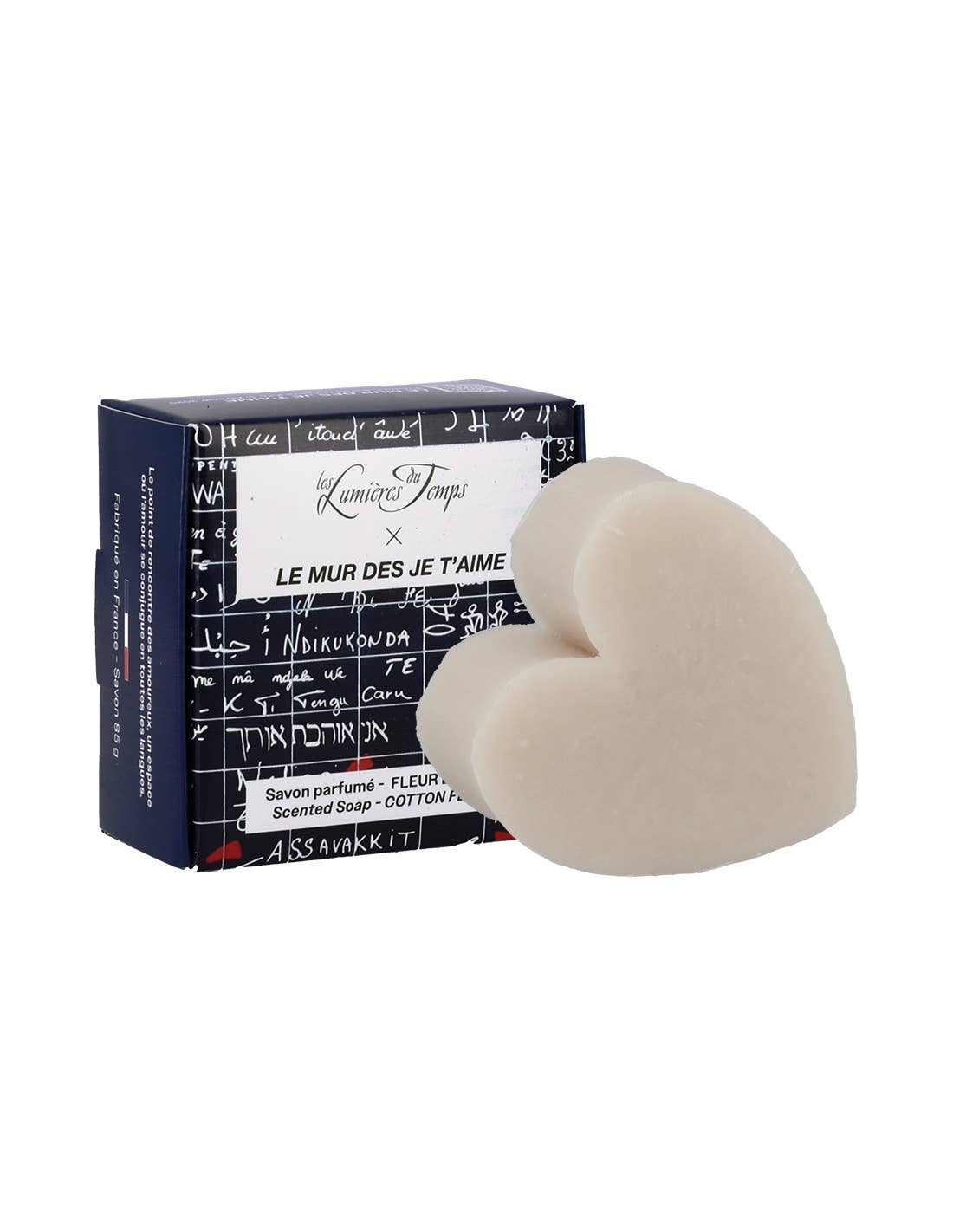Les Lumières du Temps - Wholesale Hand Soap/Wash - Solid Soap Heart The Wall of I Love You 85 g Cotton Flower