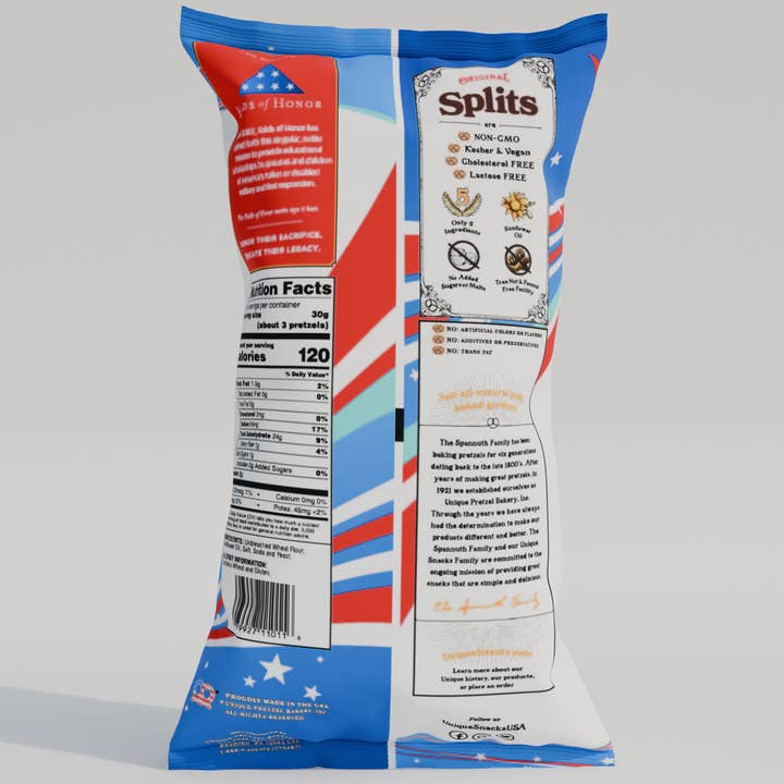 Unique Snacks - Wholesale Pretzels - 24 - 11oz Splits1