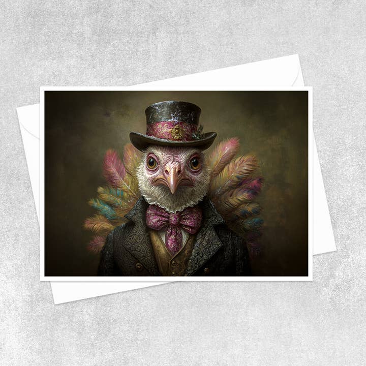 Carte vierge The Distinguished Turkey 168AS pour la vente par Salty Alyce