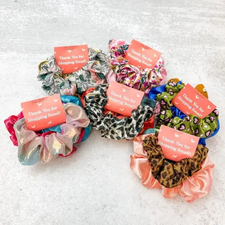 Prep Obsessed Wholesale - Wholesale Scrunchie - Women's - 'Thank you' Hair Scrunchies0