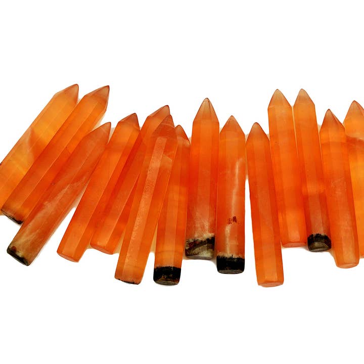 Kaia & Crystals - Wholesale Spiritual Stone/Crystal - Honey Calcite Small Crystal Point (65mm - 70mm)6