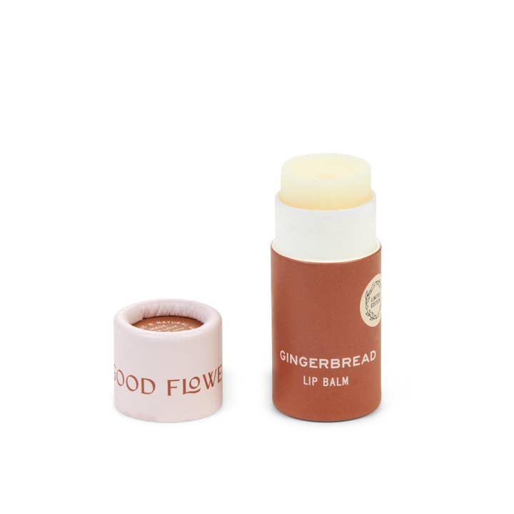 Good Flower Farm - Wholesale Lip Balm - SEASONAL Gingerbread Lip Balm in Eco Tube / Stocking Stuffer