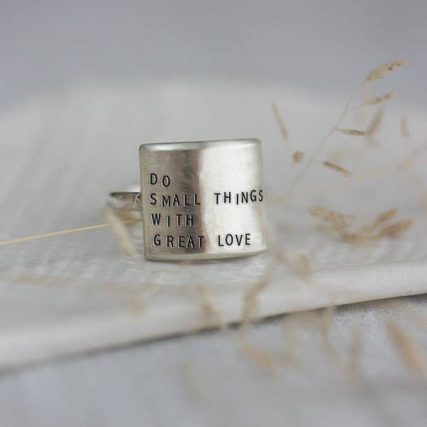 Christina Kober Designs - Wholesale Band/Stacked Ring - WIDE RING | stamped statement ring4