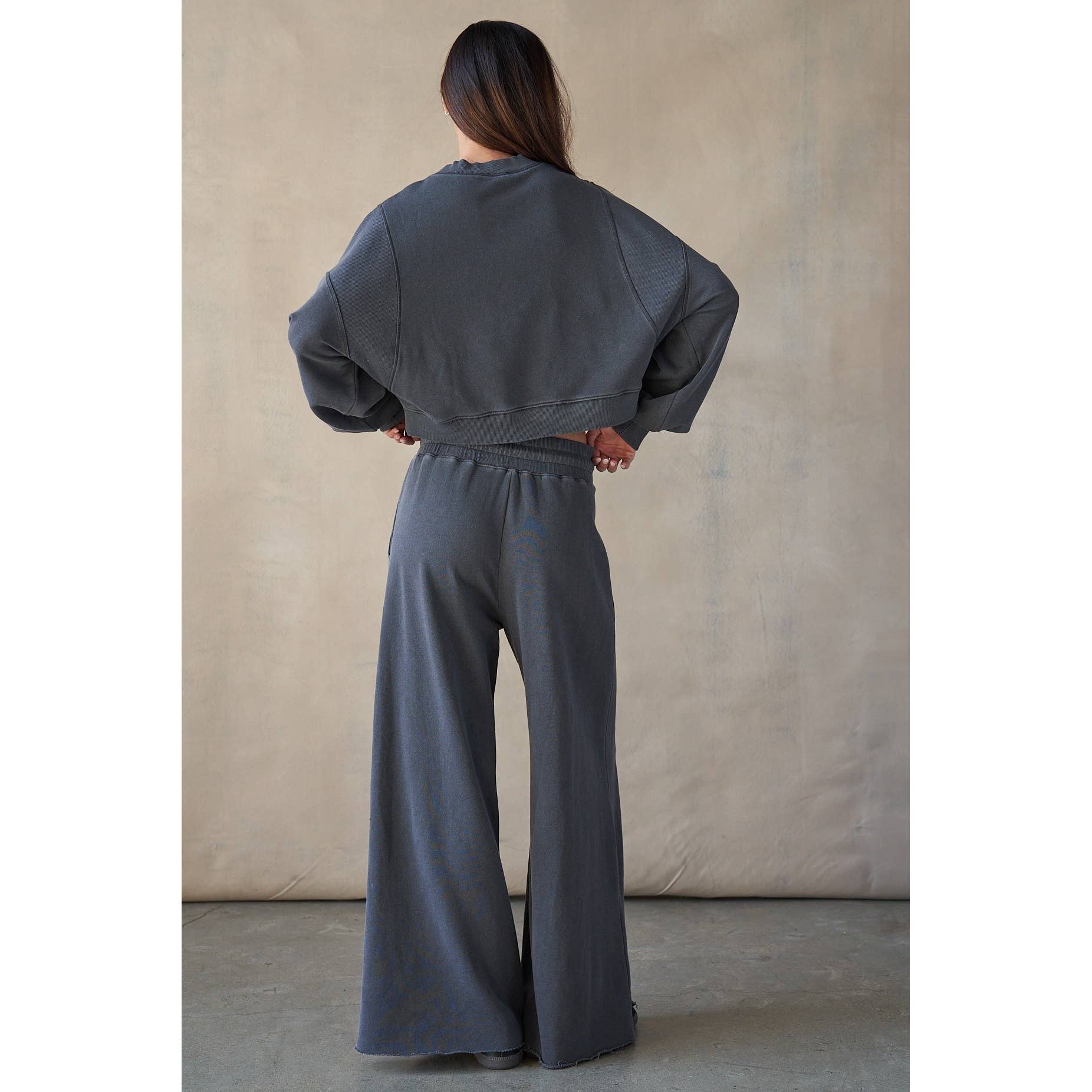 lalamia - Wholesale Pants - Women's - Matching Rib Wide Oversize Sweatpants16