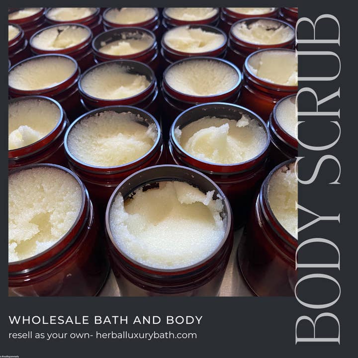 Herbal Love Creations- Luxury Bath and Body - Wholesale Body Scrub/Exfoliant - 8 oz Unlabeled Moisturizing Sugar Scrub0