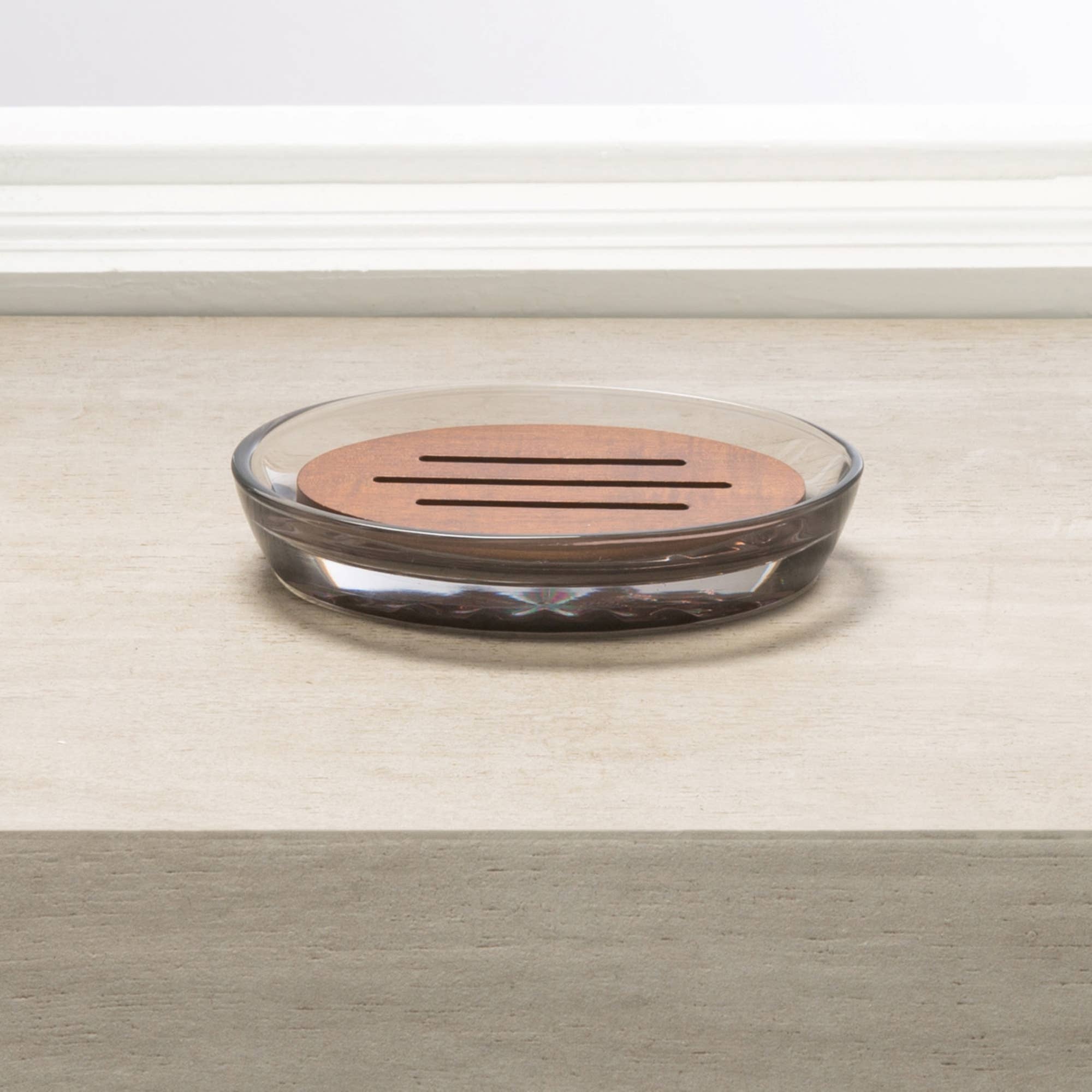 Moda at Home Enterprises, Ltd - Wholesale Bathroom Accessory Set - Vaso Soap Dish Glass 1