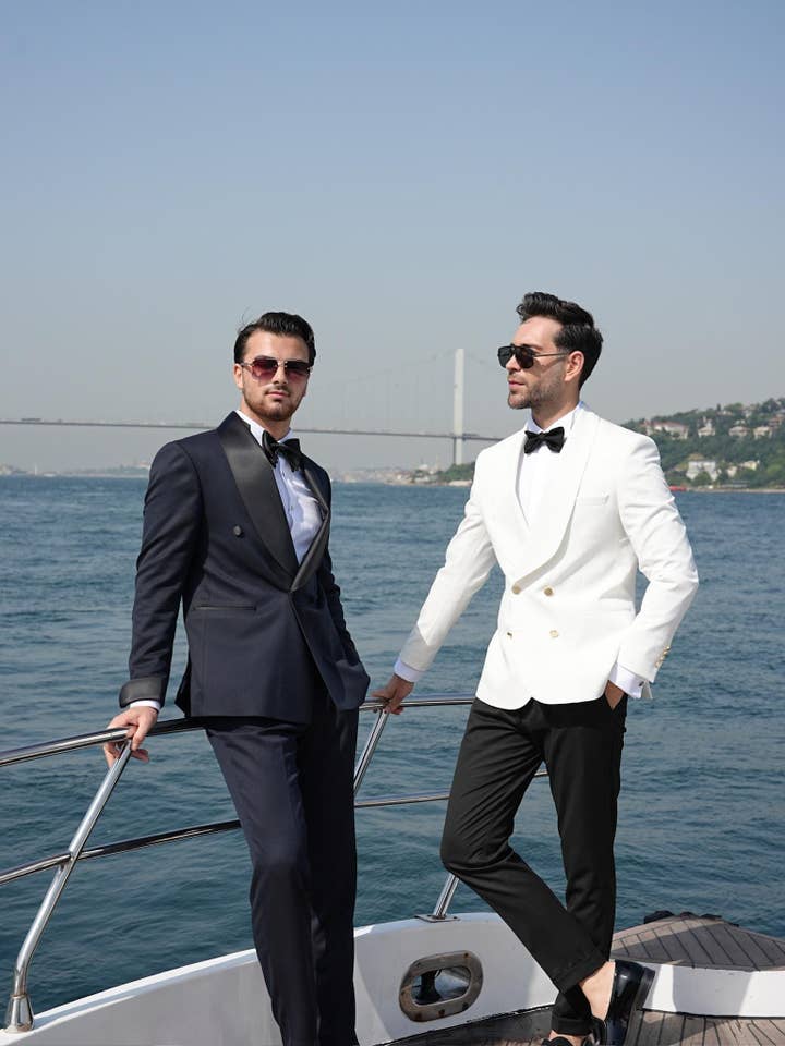 parez suits - Wholesale Tuxedo Set - Men's - White Tuxedo Groom Suit for men Parez Suit5