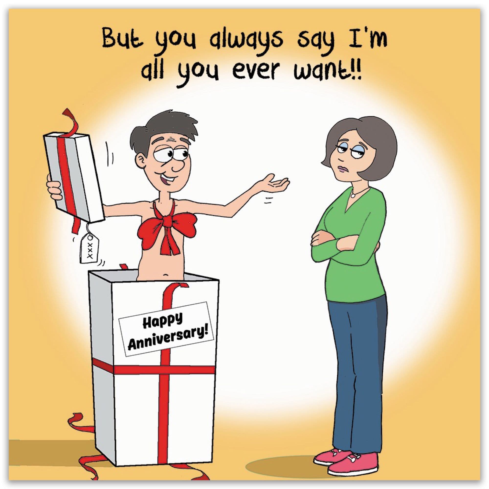 Twizler Ltd – wholesale Anniversary card – Unwanted Present- Funny Anniversary Card1