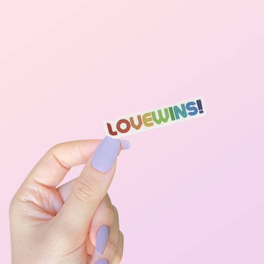 Love Wins Pride Sticker for wholesale by As Told By Ellie
